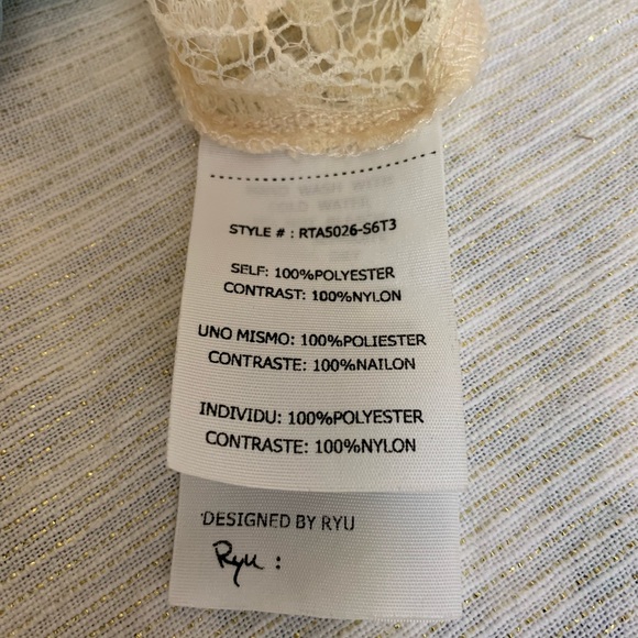 Ryu vintage lace top. Size M - Picture 7 of 9